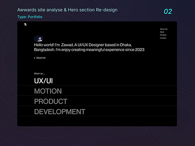 Awwwards website Analyse & Re-design analyse awwwards dailyux design figma hero section portfolio redesign ui uiux ux uxlife website