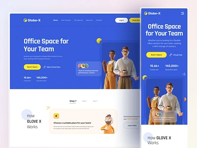 The Glove X Responsive Web Design. 3dillustration agency business charecterdesign creativedesign designconcept designinspiration figmadesign landingpage mobiledesign officespace rentspace responsivedesign service trending ui uiuxdesign webdesign websitedesign webui