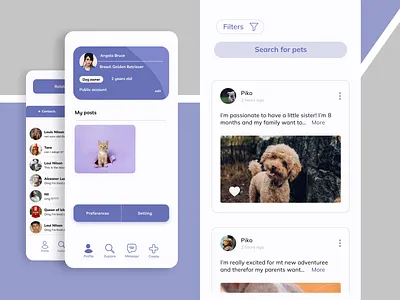 Application for adopting pets figma product design ui uiux ux