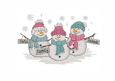 Cute Trio Snowman, Faith Family and Friends 3d animation app branding design graphic design illustration logo motion graphics typography ui ux vector