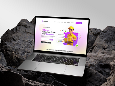 Return Picked Up Delivery Website Design app design dashboard design design figma design figma website illustration landing page design ui ui design ui ux design