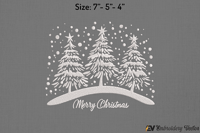 Merry Christmas Embroidery File 3d animation app branding design graphic design illustration logo motion graphics typography ui ux vector