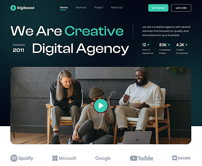 Digital Agency Website (copied) graphic design logo ui