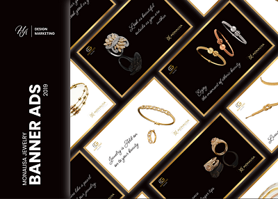 MONALISA JEWELRY BANNER ADS banner ads banners graphic design jewelry ads jewelry banners