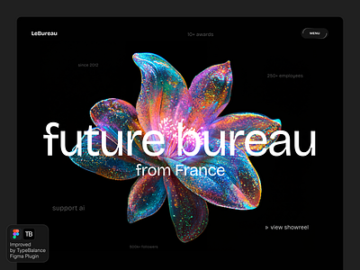 After applying Figma Plugin – TypeBalance bureau creative agency figma france hero plugin typography ui webdesign