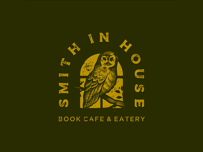 Smith in House - book cafe&eatery brand book cafe and eatery brand book cafe brand visuals book cafe branding book cafe logo book themed cafe logo bookstore cafe branding brand identity brand visuals branding business branding cafe branding horeca library cafe concept literary cafe brand literature inspired design logo ideas for book cafe owl logo design smith in house typography visual identity