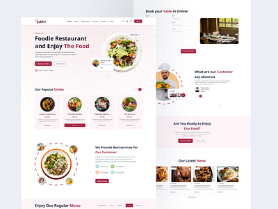 Food & Restaurant Landing Page Design food page landing page landing page design ui ux