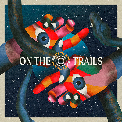 On the trails color bold digitalillustration eyes grain graphic design hands illustration photoshop space textures