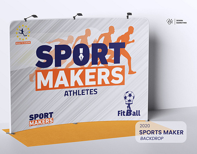 SPORT MAKERS PHOTO BACKDROP AND BANNER backdrop banner design graphic design photo backdrop sports backdrop sports banner