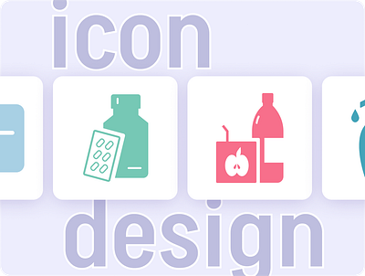 Design and illustration of icons in the existing style design graphic design icon real project ui vector