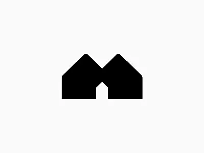 Mega Bold M Lettermark Logo architecture bold brand logo branding design graphic design icon letter m lettermark logo m mega minimal monogram real estate roof symbol ui