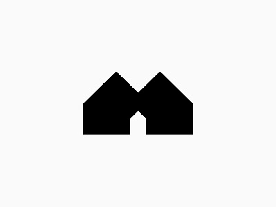 Mega Bold M Lettermark Logo architecture bold brand logo branding design graphic design icon letter m lettermark logo m mega minimal monogram real estate roof symbol ui