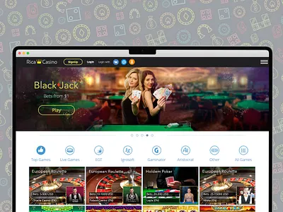 Online Casino Website Design branding gambling graphic design logo ui web design