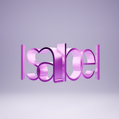 Isabel 3dtype blender for graphic design isabel metallic modeling pink space