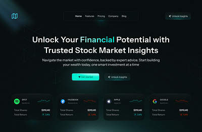 Stock website hero stock uiux web design website