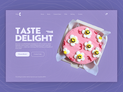 Bento Cake Cafe | Landing Page cafe christmas design graphic design landing landing page restaurant ui ux web design winter