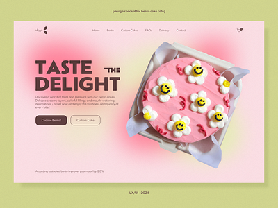 Bento Cake Cafe | Design Concept cafe cake design food graphic design landing landing page restaurant ui ux web design