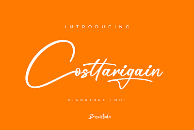 Costtarigain Signature Font font graphic design handwritten script typography