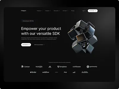 Software Company Landing Page 3d company it landing landingpage soft software ui ux web website