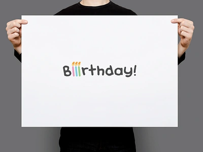 Birthday | Typographical Poster birthday celebration graphics illustration poster sans serif simple text typography word