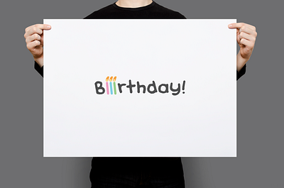 Birthday | Typographical Poster birthday celebration graphics illustration poster sans serif simple text typography word