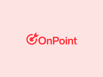 OnPoint - Logo Design branding graphic design line logo minimal modern monogram onpoint red target