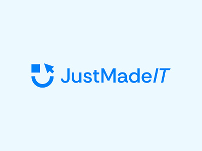 JustMadeIT blue branding developer justmadeit logo software subbranding