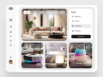 Modern Smart Home Dashboard UI app clean ui dashboard design home automation house iot monitoring real estate remote smart smart control smart home smarthome ui ui design ui ux uidesign ux web