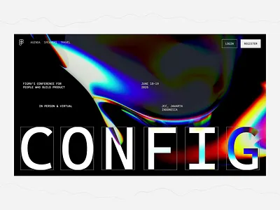 Figma config 2025 web concept animation chromatic colorful concept design figma framer gradient grid system hero illustration landing page motion promo swiss ui ux web website