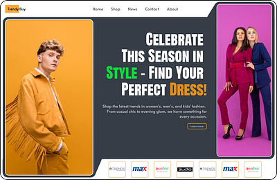 Find your perfect dress in Website concept. branding design graphic design illustration logo typography ui ux vector