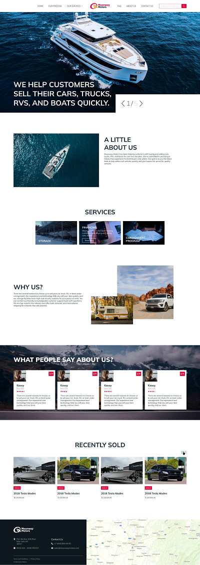 moonway motors web design