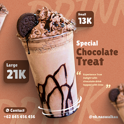 Social Media Design | Drink chocolate design drink graphic design layout design social media design