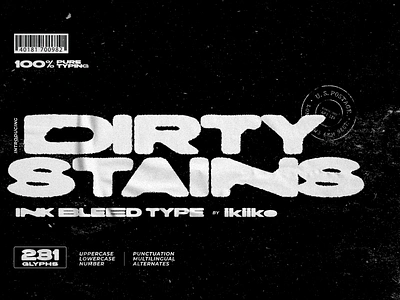 Dirty Stains - Ink Bleed Font bleed font dirty font distress font distressed font grunge grunge font ink bleed ink font movie font poster font rough font stains stains font street street font typography