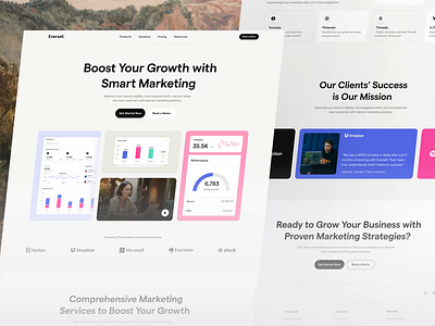 Eversell - Landing Page animation business crm design interaction landing page marketing motion graphics saas seo traffic ui uidesign ux uxdesign uxerflow web design website
