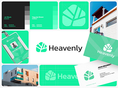 Heavenly Branding brand brand identity branding clean design estate graphic design home logo logo design minimal modern real estate realty