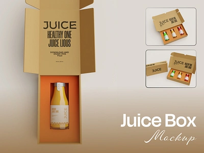 Juice Box Mockup 3d 3d modeling blender bottle box branding cardboard delivery box design graphic design juice box mockup package packaging photoshop psd shipping