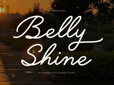 Belly Shine | Handwritten Script Font copperplate