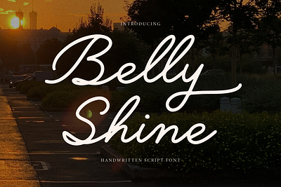 Belly Shine | Handwritten Script Font copperplate