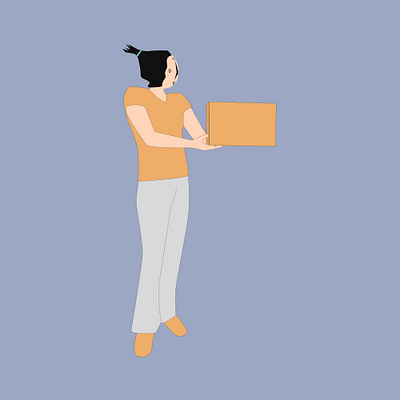 woman receiving product package retail