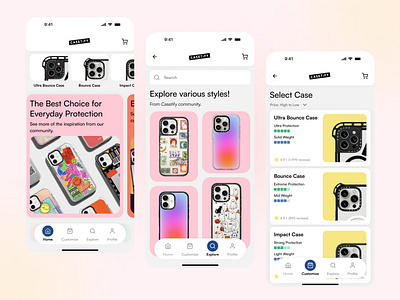 Redesign Casetify ai ecommerce mobile design ui ux