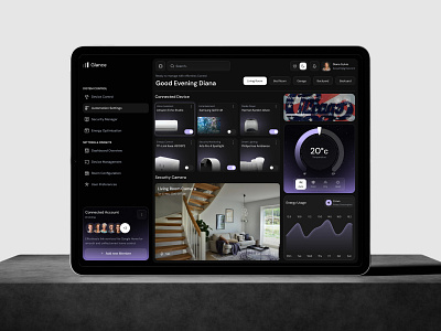 Glance SmartHome: Seamless Living at Your Fingertips futuristic design