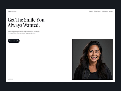 Walker's Dental animation dental website dentist website design design portfolio ui web design