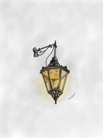 Street Lantern adobe adobe illustrator adobe photoshop autodesk sketchbook digital art illustration illustrator photoshop street lantern