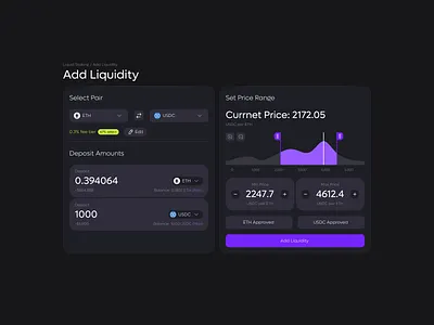 Sphere UI: Crypto (UI KIT) add liquidity bitcoin clean ui crypto crypto dashboard crypto liquidity crypto ui kit crypto wallet cryptocurrency darkmode defi ethereum liquidity platform staking trade trading ui ui kit uikit