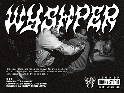 Wyshper - Crossover Hardcore Font font poster