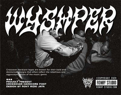 Wyshper - Crossover Hardcore Font font poster