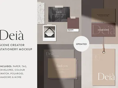 Deia Stationery Mockup Scene Creator brand branding business card deia stationery mockup envelope mockup minimal minimalist mock up mockup kit mockup scene creator paper mockup photoshop mockup scene creator shadow overlay shadows stationery stationery mockup tag mockup