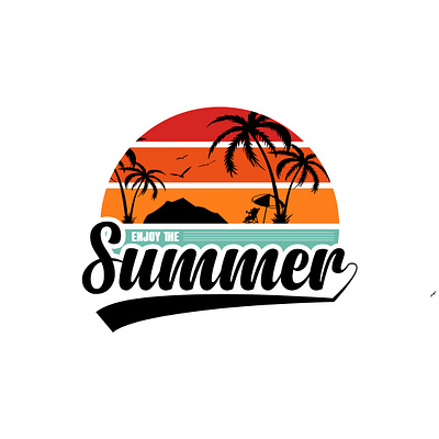 Enjoy the Summer | Vintage style T-shirt Design enjoy the summer graphic design hot logo summer summer vibes t shirt t shirt design vintage vintage style