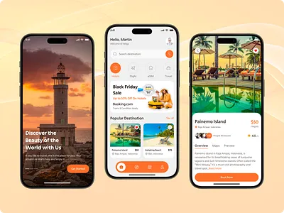 Travel App Concept Design android app app design booking booking app mobile mobile app design search simple travel travel agency travel app design