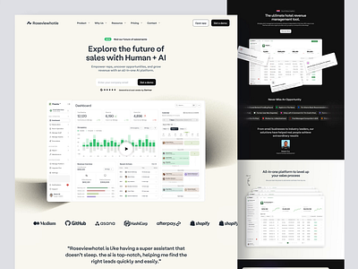 SaaS Landing Page animation dashboard design hero section hotel management landing page landing page ui management landing page saas saas design saas landing page software landing page ui design visual design web design